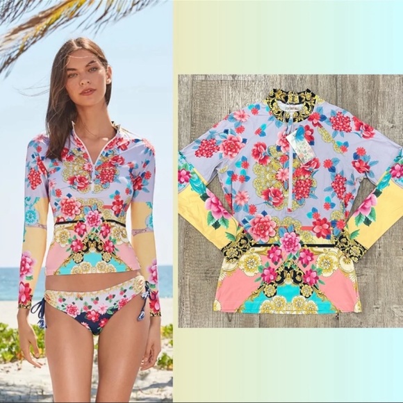 NWT Johnny Was Japer Swim Surf Shirt & Board Shorts - Picture 8 of 14